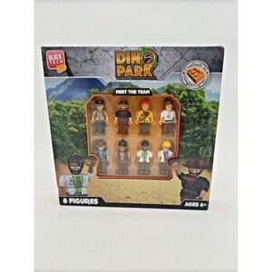 BLOCK TECH DINO WORLD 2” ACTION FIGURE BUILDING TOYS - 8 FIGURES